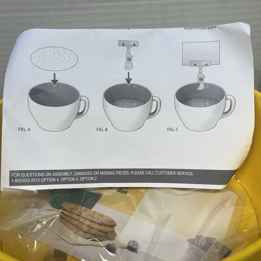 Belvita Coffee Cup Breakfast Store Display Large Plastic Yellow 10